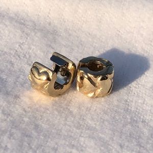 Pandora 14kt Gold Heart Clips - set of 2